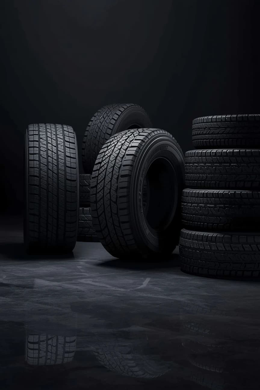 Вантажні колеса в шиномонтажному боксі